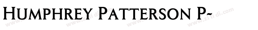 Humphrey Patterson P字体转换 Humphrey Patterson P字体转换